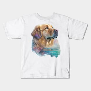 Valentines Golden Retriever - Unleashing love, one wag at a time Kids T-Shirt